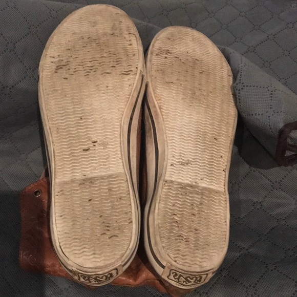 These leather embossed high tops were bought in UK - Picture 6 of 8